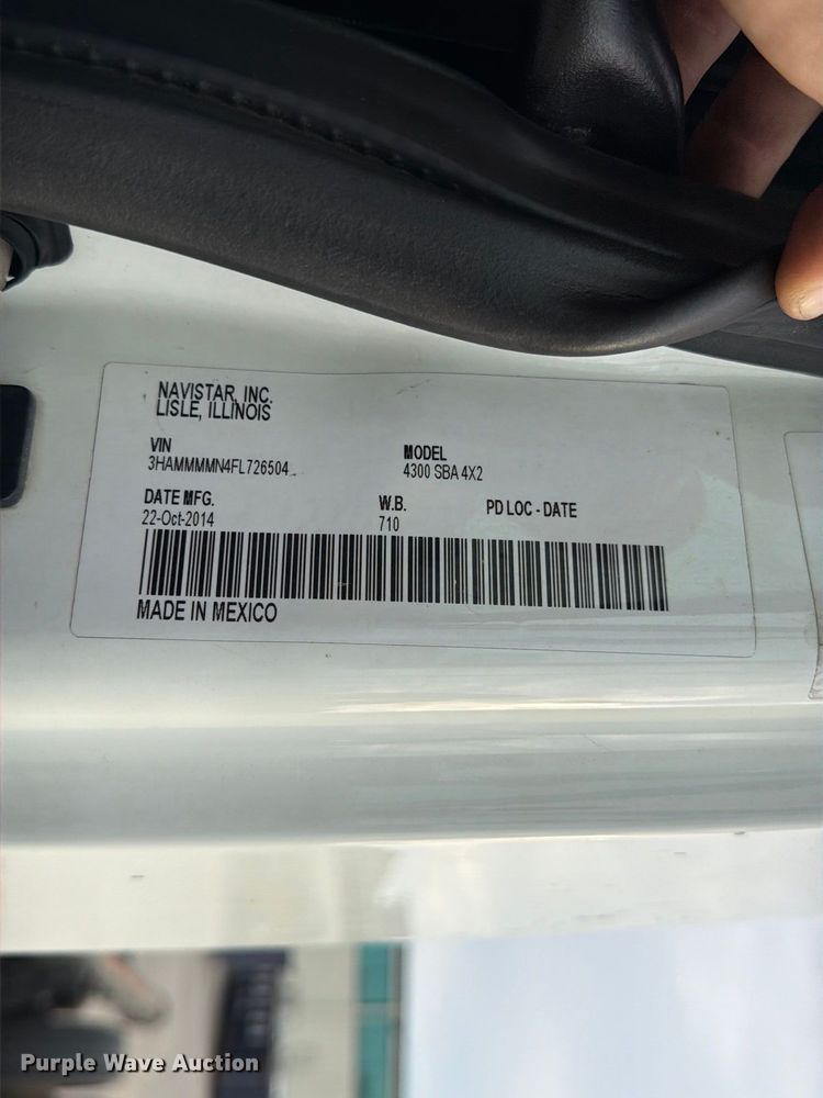 image for item FK3793 2015 International 4300 truck cab and chassis