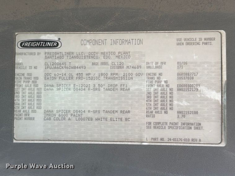 image for item FK3805 2006 Freightliner Columbia semi truck