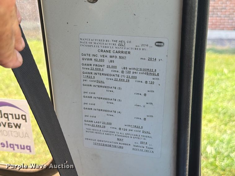 image for item FK4103 2014 Crane Carrier Co. Low Entry refuse truck