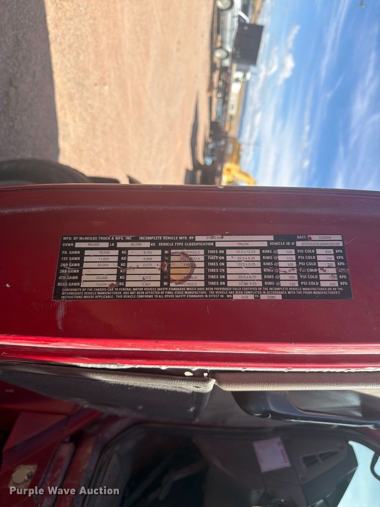 image for item FM7675 2006 Sterling Truck L9500 Series ready mix truck