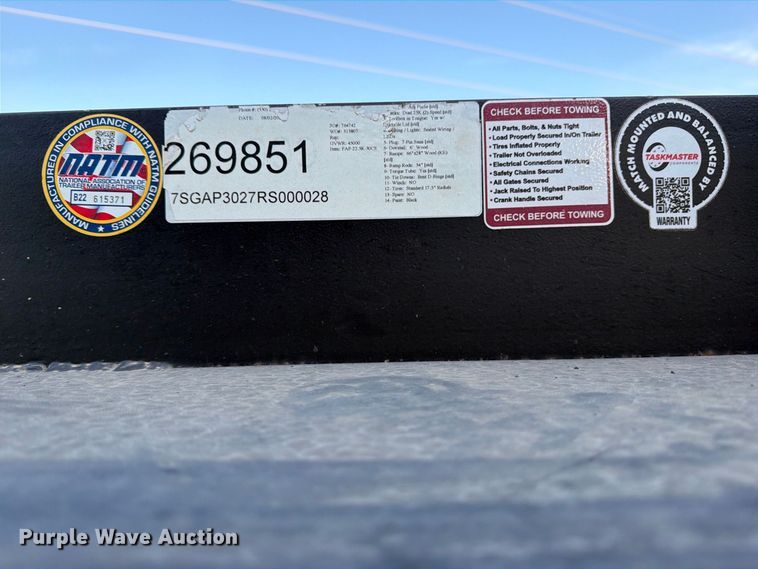 image for item FN2614 2024 Appalachian equipment trailer