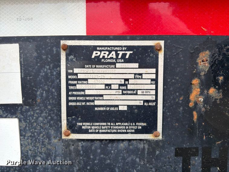 image for item FU4728 2011 Pratt CC2427-2R container trailer