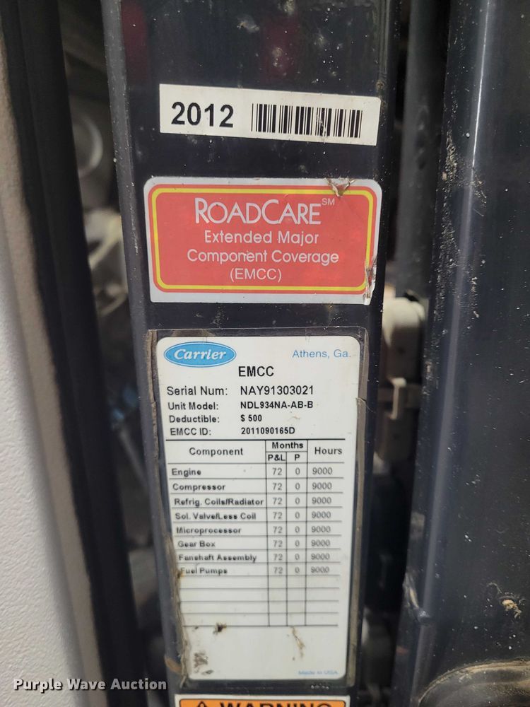 image for item FU4742 2012 Carrier X2100 reefer unit