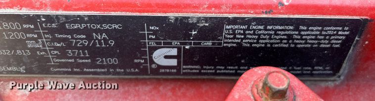 image for item YA2613 2015 Peterbilt 367 crane truck