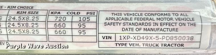 image for item YA3178 2023 Peterbilt 389 semi truck