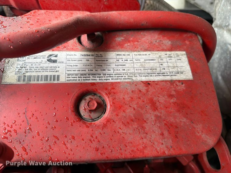 image for item YA3543 2019 International 4300 box truck