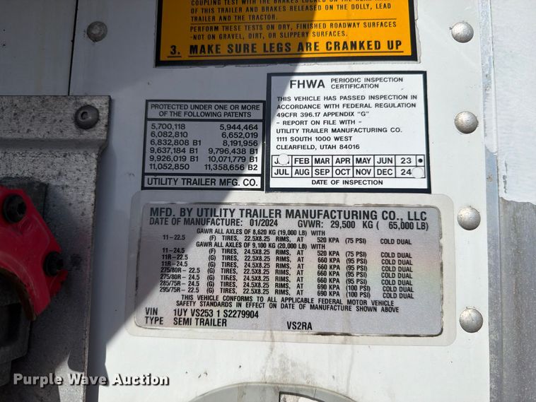 image for item YA4660 2025 Utility VS2RA refrigerated van trailer