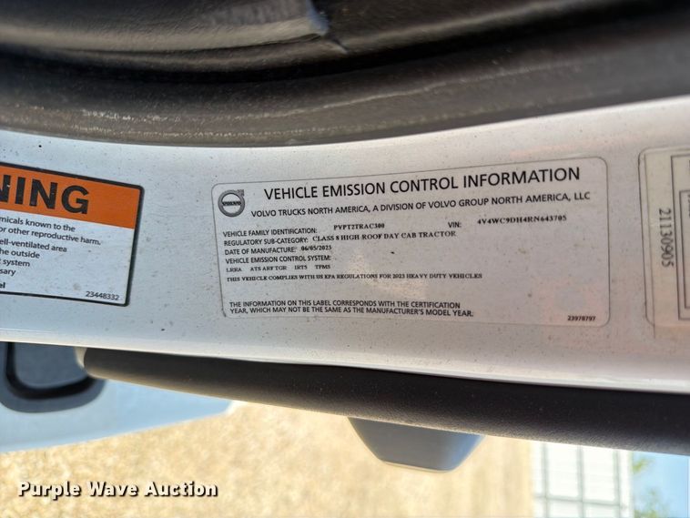 image for item YA4704 2024 Volvo VNR semi truck