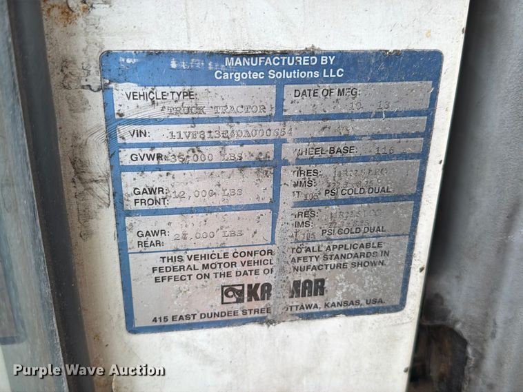 image for item YA5049 2013 Kalmar Ottawa yard truck