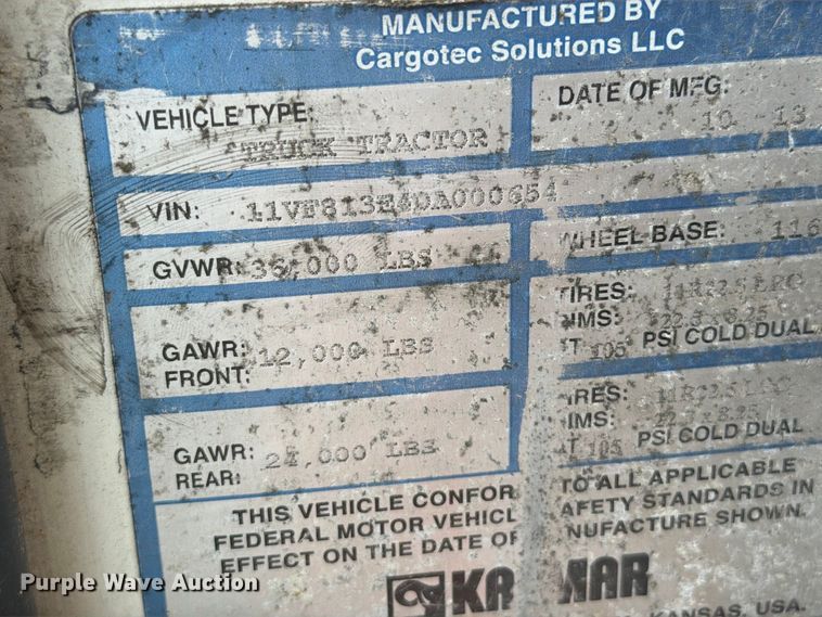 image for item YA5049 2013 Kalmar Ottawa yard truck