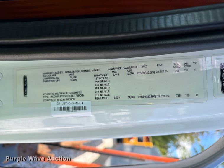 image for item YA5128 2018 Freightliner Business Class M2 rollback truck