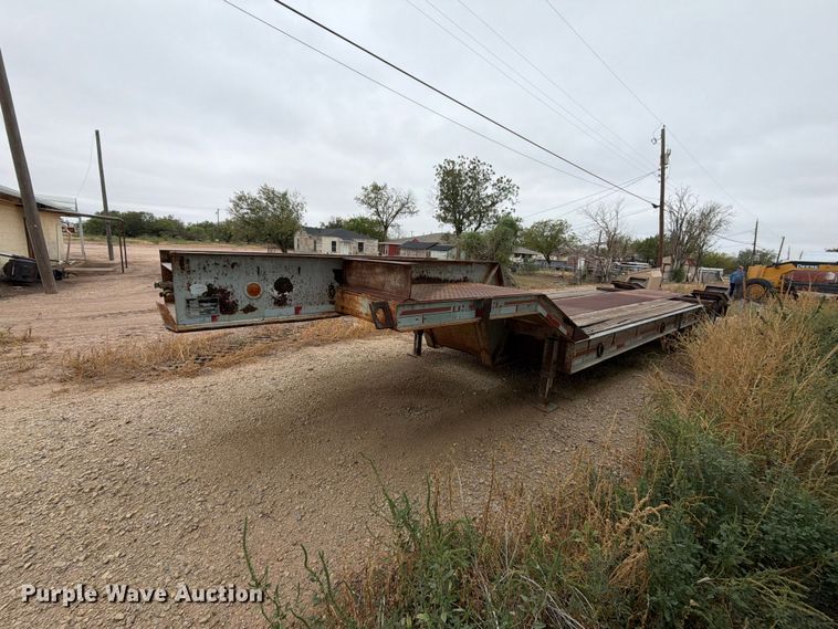 image for item DV8699 1984 Eager Beaver Trailers drop deck equipment trailer