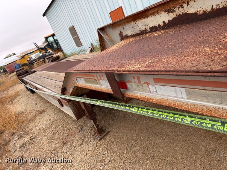 image for item DV8699 1984 Eager Beaver Trailers drop deck equipment trailer