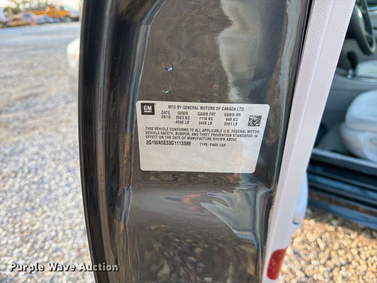 image for item DZ4933 2016 Chevrolet Impala Limited 