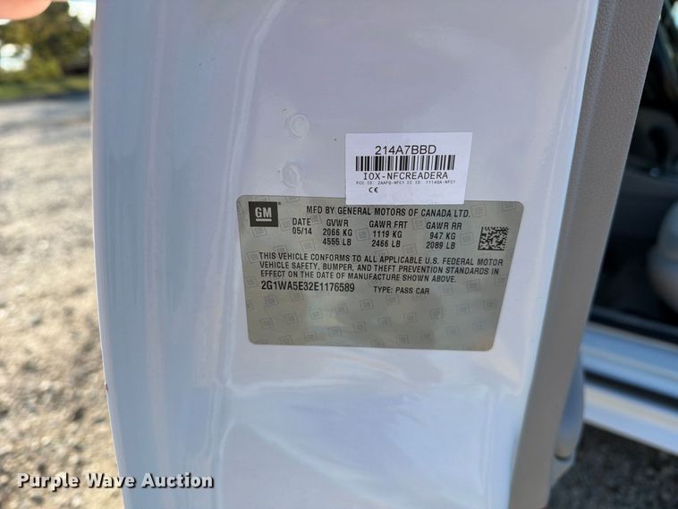 image for item DZ4934 2014 Chevrolet Impala Limited 