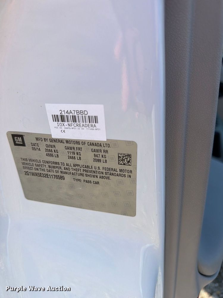 image for item DZ4934 2014 Chevrolet Impala Limited 