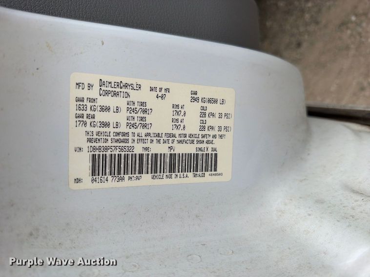 image for item EO8787 2007 Dodge Durango SUV