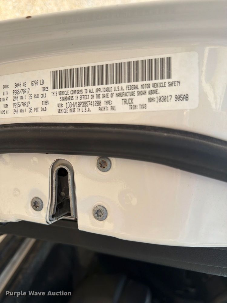 image for item ER3485 2009 Dodge Ram 1500 Ext. Cab pickup truck