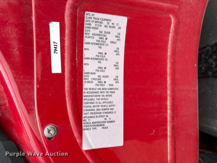 image for item EU0624 2012 Freightliner M2 dump truck