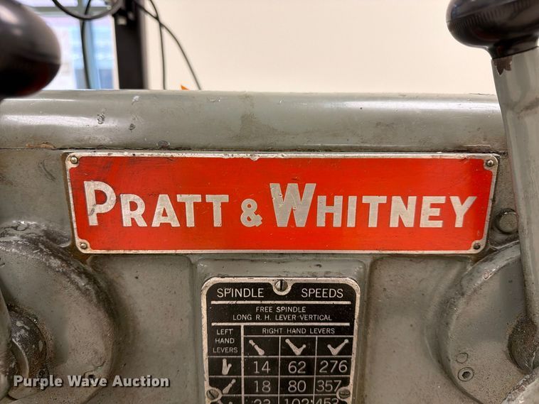 image for item EX4299 PRATT & WHITNEY C lathe