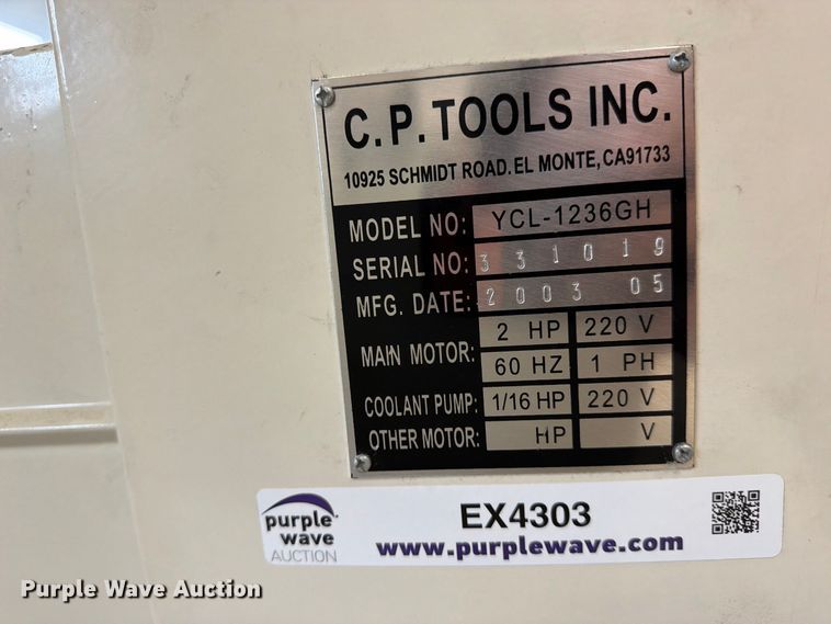 image for item EX4303 C.P. TOOLS INC. YCL-1236GH lathe