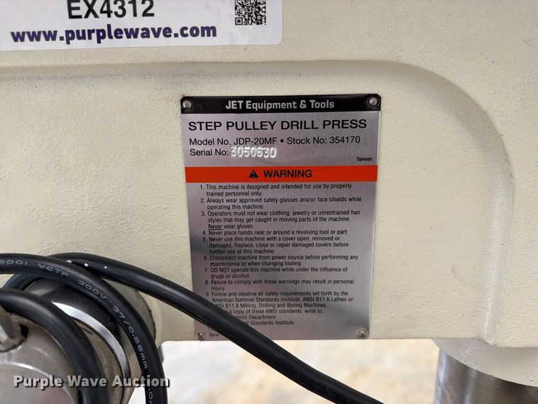 image for item EX4312 Jet JDP-20MF drill press