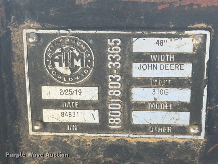 image for item EX4623 2019 John Deere 310g bucket