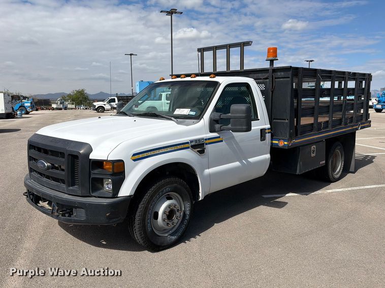 image for item FI2041 2008 Ford F350 Super Duty flatbed pickup truck