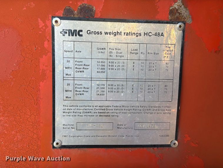 image for item FP3122 1978 Link Belt HC48A crane