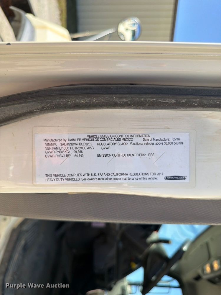 image for item FP3130 2017 Freightliner 114SD Dump truck