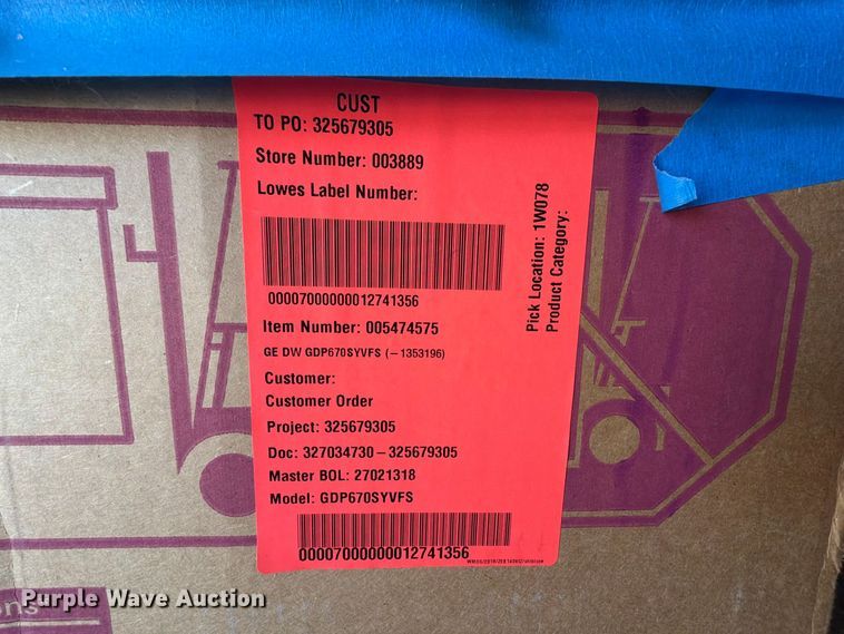 image for item FU1094 General Electric GDP670SYVFS Dishwasher