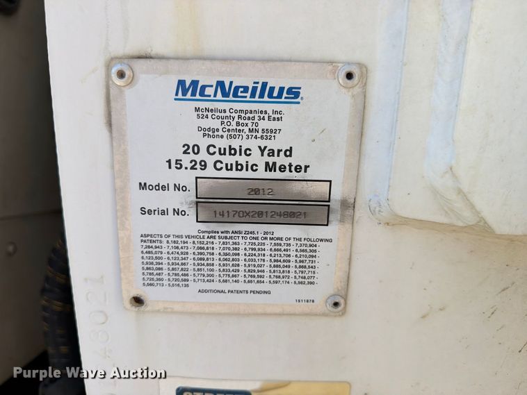 image for item FU1103 2017 Freightliner Business Class M2 refuse truck