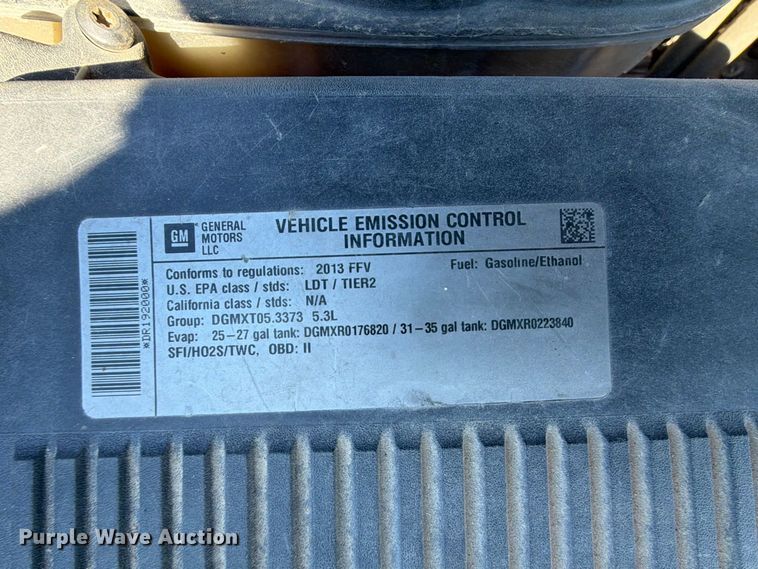 image for item FU1110 2013 Chevrolet Tahoe Police SUV