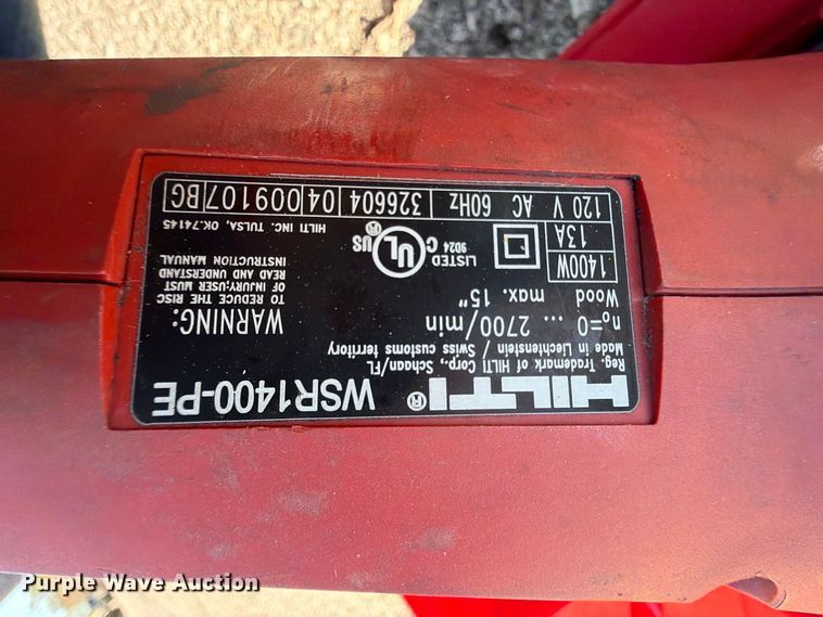 image for item FU1152 Hilti WSR 1400-PE reciprocating saw