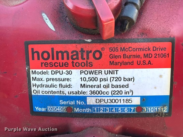 image for item FU1153 2006 HOLMATRO DPU-30 power unit