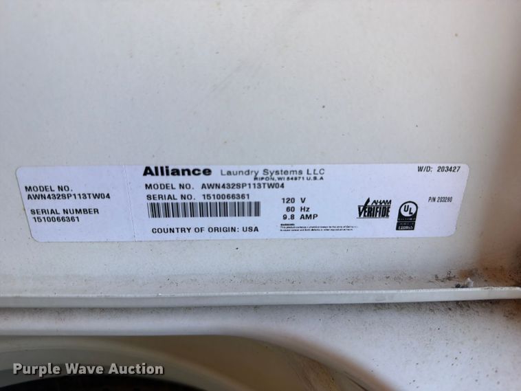 image for item FU1164 Speed Queen AWN432SP113TW04 washer