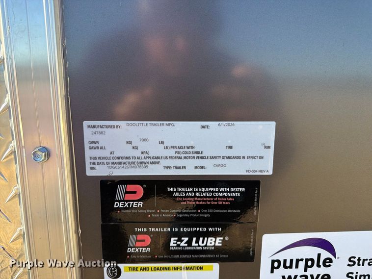 image for item DT3020 2026 Doolittle HD Pro Series enclosed cargo trailer