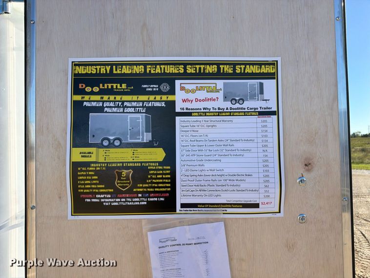 image for item DT3021 2026 Doolittle HD Pro Series enclosed cargo trailer
