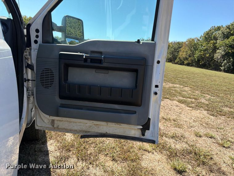 image for item DT3042 2015 Ford F250 Super Duty Ext. Cab dump flatbed pickup truck