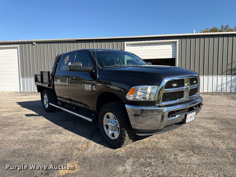 image for item DT3049 2018 RAM 2500 Crew Cab flatbed pickup truck