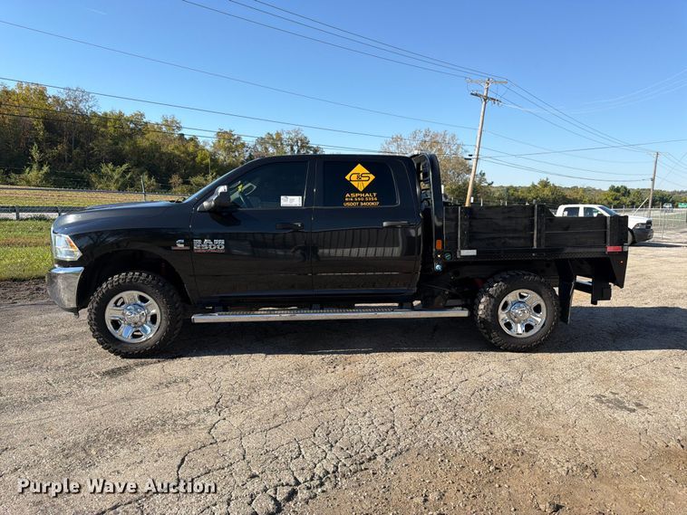 image for item DT3049 2018 RAM 2500 Crew Cab flatbed pickup truck