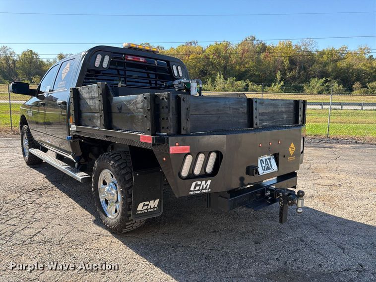 image for item DT3049 2018 RAM 2500 Crew Cab flatbed pickup truck