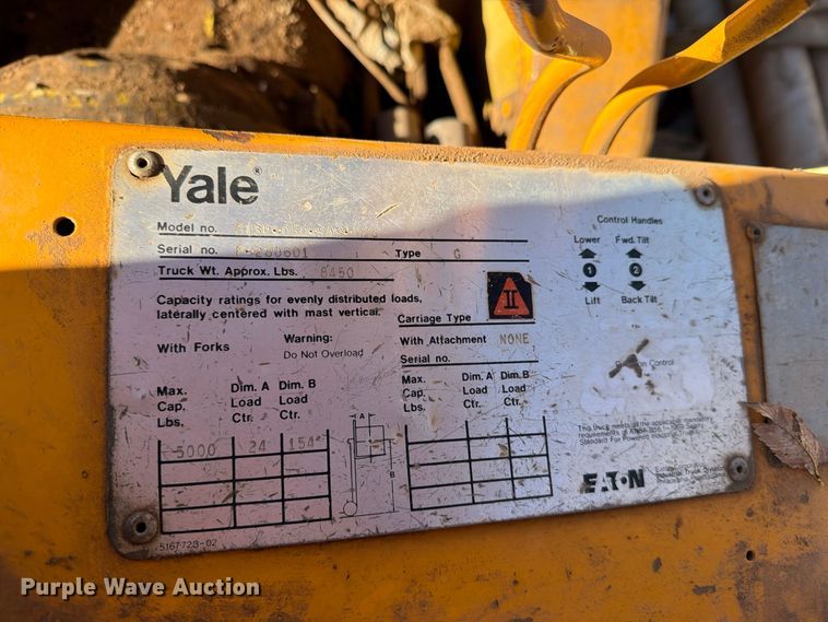 image for item DV8684 Yale G83P-050-SAS-086 forklift