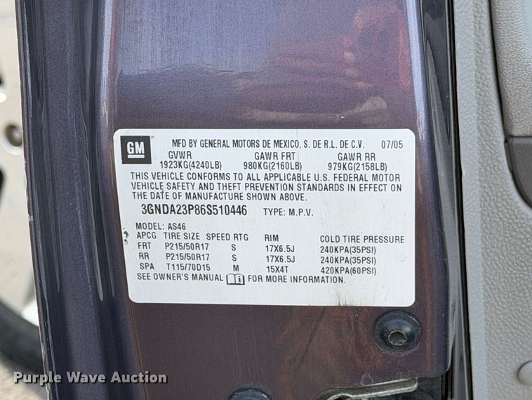 image for item EA0041 2006 Chevrolet HHR 