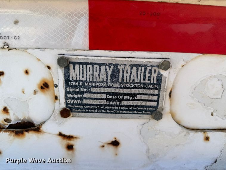 image for item EA0043 1984 Murray Trailer lowboy equipment trailer