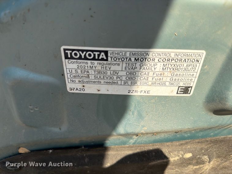 image for item EI7787 2021 Toyota Prius 