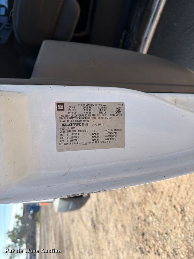image for item EL2656 2015 Chevrolet Express 2500 van