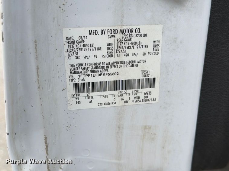 image for item EP7831 2014 Ford F150 XL pickup truck
