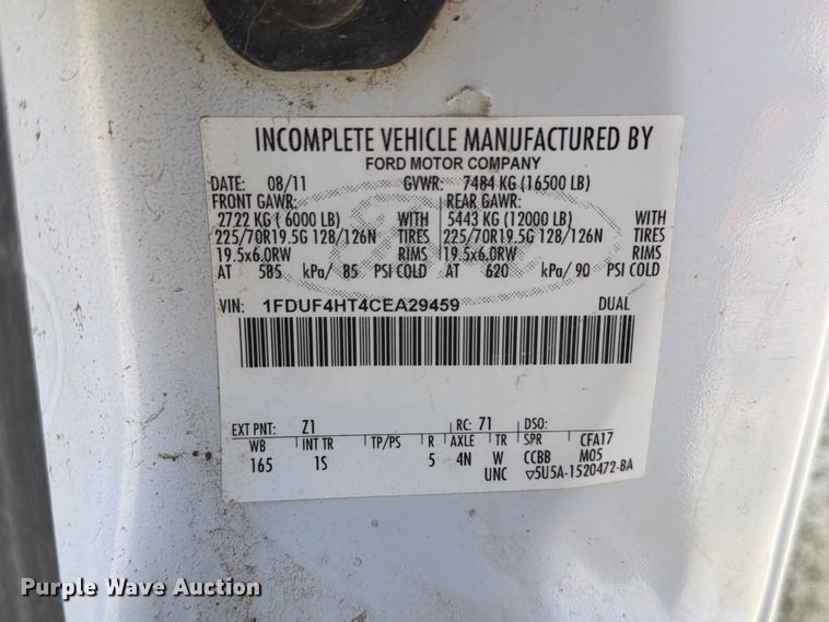 image for item EP7887 2012 Ford F450 utility / service truck