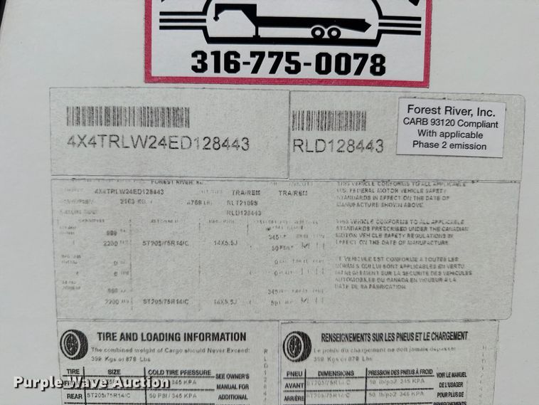 image for item EP7902 2014 Forest River Real-Lite Mini Lite 2109 S camper